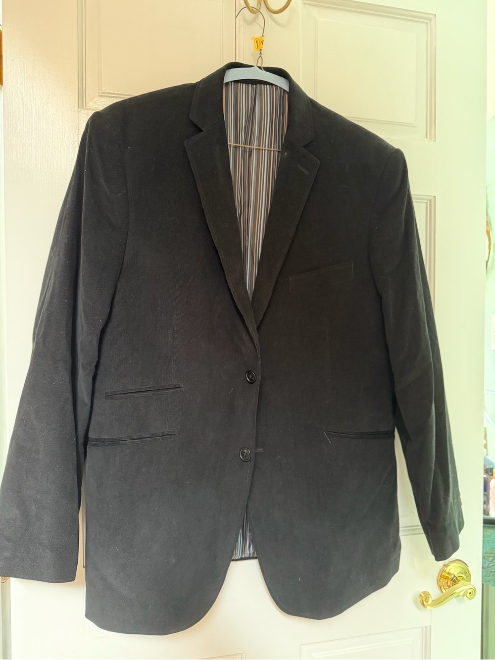 Adolfo 44R Classic Men's Black Blazer - Tailored Two-Button